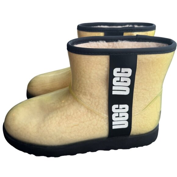Ugg Shoes Womens Size 8 Natural Tan Classic Clear Mini Boots Waterproof Outdoors - Picture 7 of 11